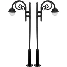 Toyvian 2pcs Miniature Street Lights Dollhouse Street Lamps Mini House Post L...