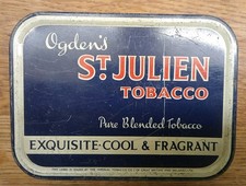 Lovely Vintage Ogdens St Julien Pute Blended Tobacco Tin Empty
