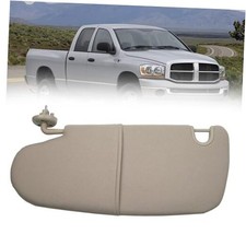 Left Car Sun Visor W/O Mirror Compatible with Dodge Ram 1500 Driver Side Gray
