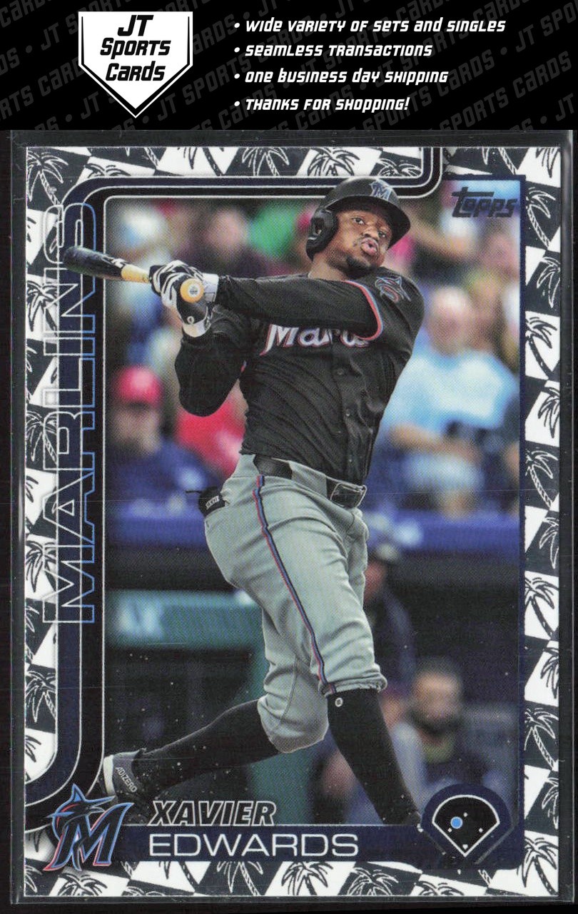 2025 Topps Xavier Edwards 258 Spring Training Foil | Miami Marlins