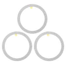 55x1mm ODxT Glitter Universal Wireless Metal Ring Sticker, 3 Pack, Silver Tone