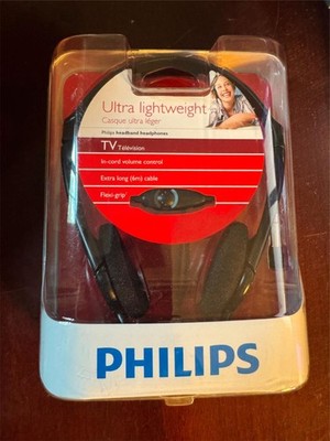 Philips SHP1800/00 Indoor Corded TV Headphones - Black