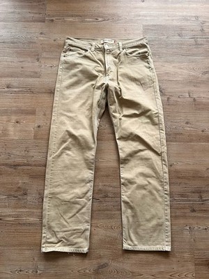 Levi s 505 36x34 Jeans Regular Fit Hose Olive Beige