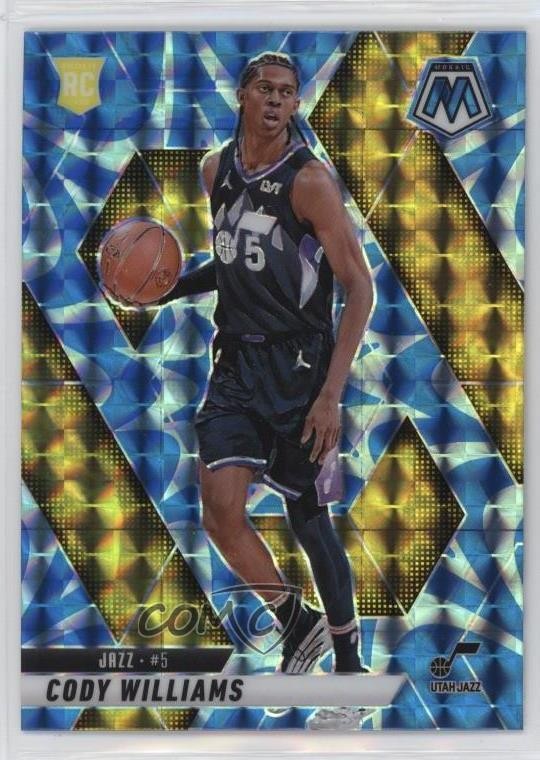 2024-25 Panini Mosaic Rookies Reactive Blue Mosaic Prizm Cody Williams #207 0l1