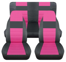 Front And Rear Car Seat Covers Fits 1985-2006 Jeep Wrangler Yj-tj-lj Nice Colors