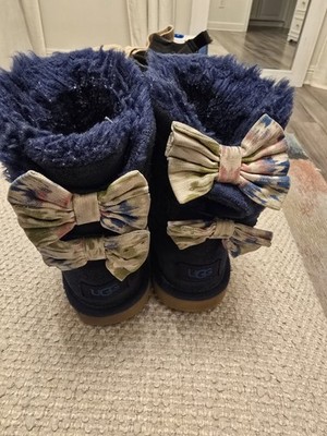 UGG Australia Navy Girls Boots With Bows