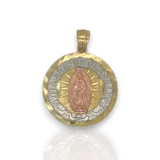 Virgin Guadalupe Pendant - 10K Yellow Gold
