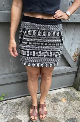 COSTES Mini Rock Tribal Jaquard Bauchfrei Ethno Blogger zu Stiefel Black Gr. S