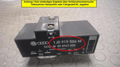 Steuergerät Elektrolüfter Skoda Fabia 1.4 16V Combi 6Y 1J0919506M 12 Monate