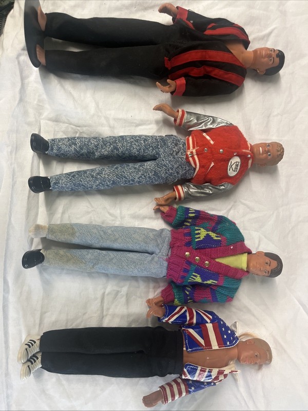 Vtg 1990 New Kids on the Block Dolls: 12" Lot Of 4