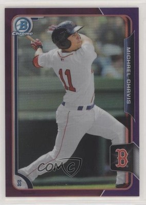 2015 Bowman Draft Chrome Purple Refractor 81/250 Michael Chavis #133 1l42