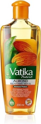 Vatika Naturals Almond Hair Oil 200ml | Coconut, Sesame & Vitamins A, E, F | Sof