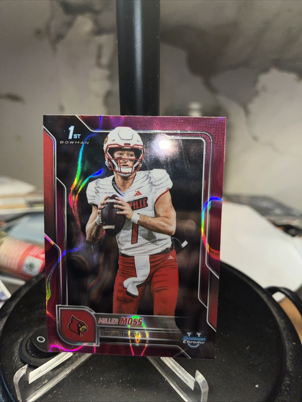 2025 Bowman U Chrome Miller Moss 1st Bowman Pink Lava #141 Louisville