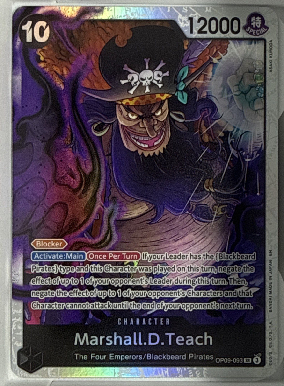Marshall.D.Teach (093) SR Foil Emperors in the New World OP09-093 NM