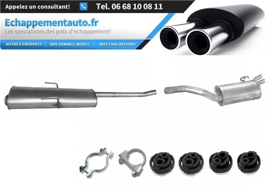 Échappement Lancia Zeta 2.0 Turbo en acier aluminisé réduisant les bruits de gaz