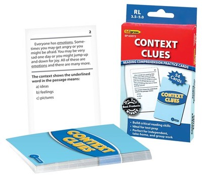 Context Clue Flash Cards Level 3.5 To 5.0 54 Self Checking Educational Cards