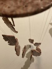 Marble Red/Brown Mobile/Wind Chime 12 Sea Horses. 24 Inches In Length. New