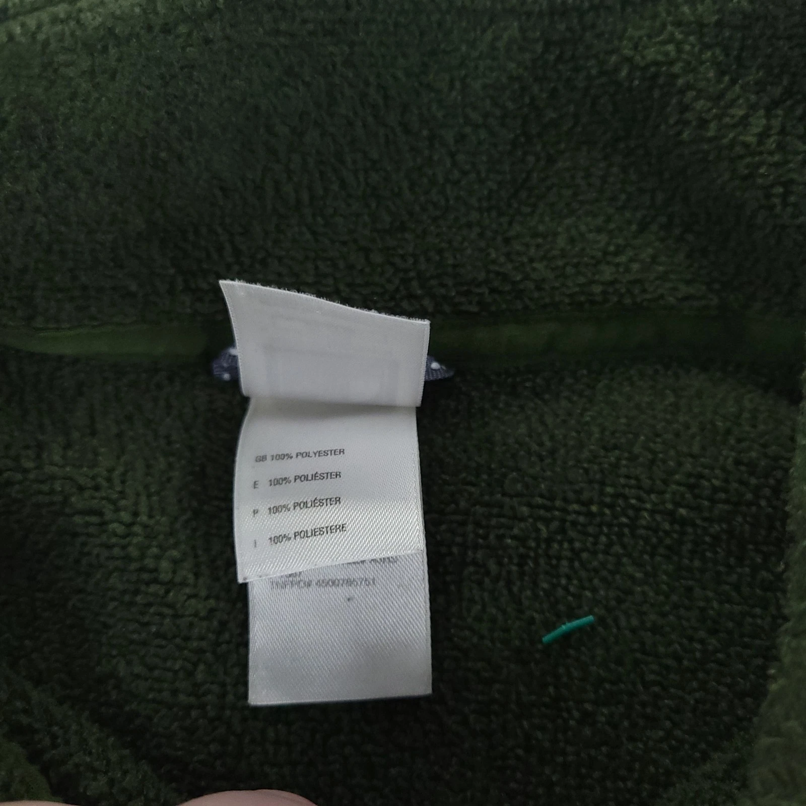 The North Face Fleece Pullover Men XL Green Forest Green Quarter Zip Sweater - product detail image 7