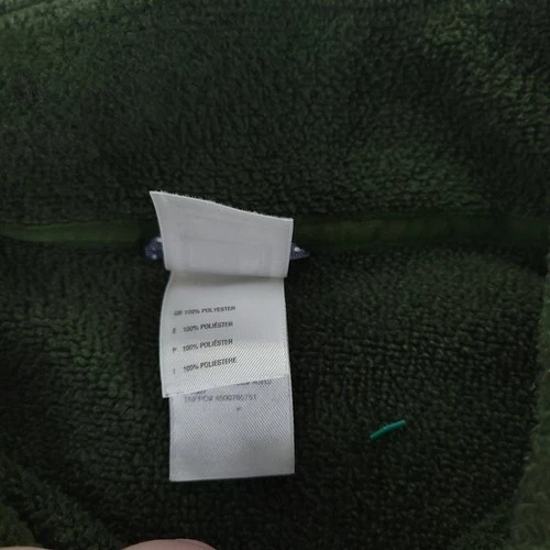 The North Face Fleece Pullover Men XL Green Forest Green Quarter Zip Sweater image 7
