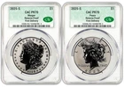 2025 S Silver Morgan & Peace Dollar Reverse Proof $1 CAC PR70 First Delivery