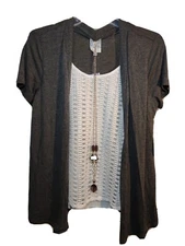 Naif Womens Blouse Size Small With Attached Necklace