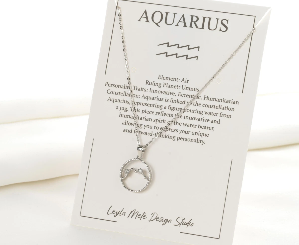 Zodiac constellation necklace silver sale