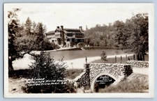 Custer State Park South Dakota SD Game Lodge Real Photo Postcard RPPC 1920s