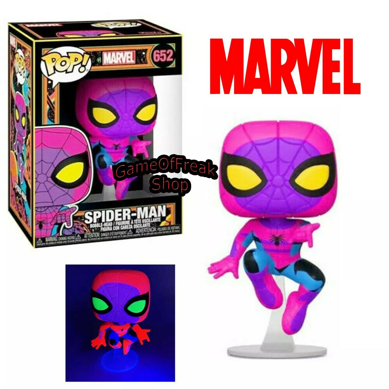 Figura Funko Pop Marvel SPIDER-MAN #652 Figure Exclusive Edition Figur SpiderMan