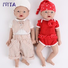 IVITA 15'' Adorable Full Soft Silicone Newborn Baby Lifelike Reborn Doll Infant