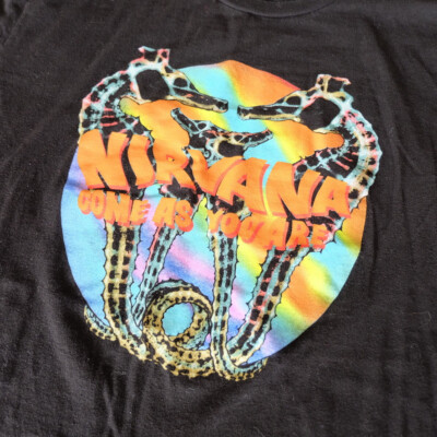 Nirvana Come As You Are Tultex Psychedelic Black T Shirt Nirvana Come As You Are Tultex Psychedelic Black T Shirt