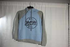 Wife, Mom, Boss, Graphic Hoodie Size XL Lite blue and Grey NWNT