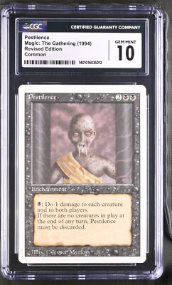 MTG 幽愁 M0252 ECL CGC 10 Gem Mint - Pestilence - Revised 3rd - Vintage Magic The