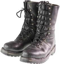 Heavy-Duty Austrian Mountain Military Mens Black Boots