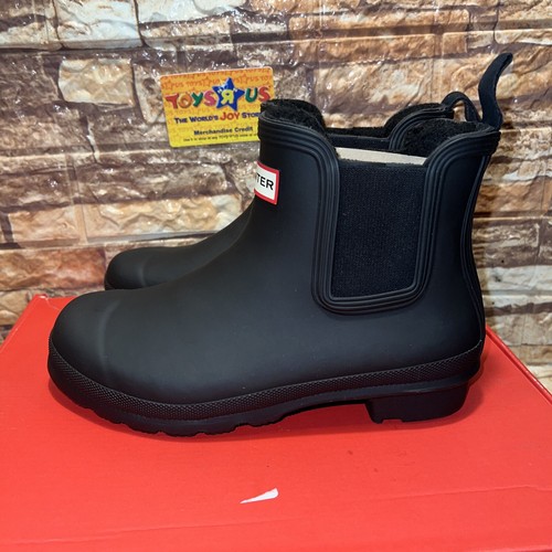 Hunter Women's Original Chelsea Rain Boots MATTE BLACK Size 7 - Picture 3 of 10