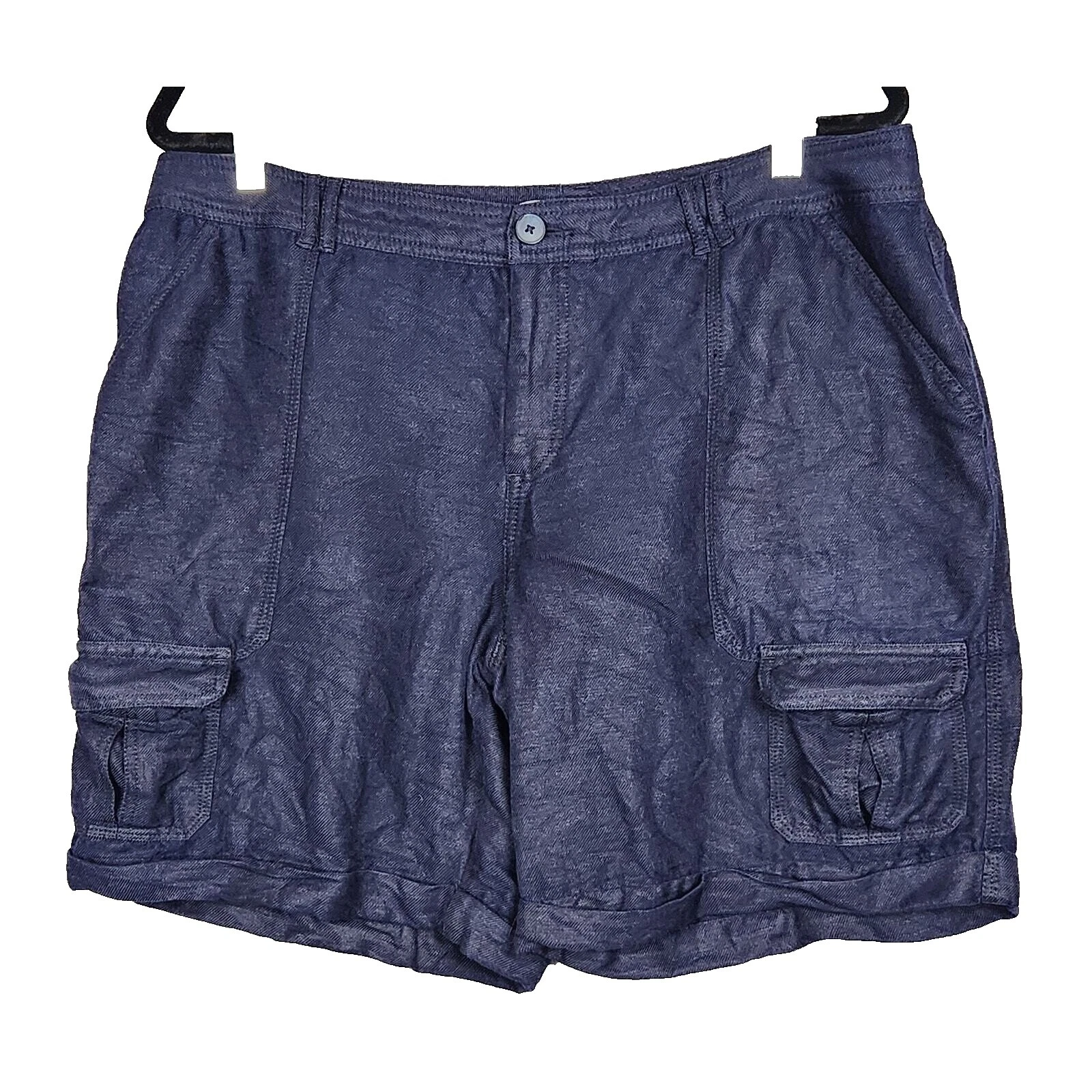 Sólido Mujer Coldwater Creek Mezcla De Lino Pantalones Cortos para mujeres