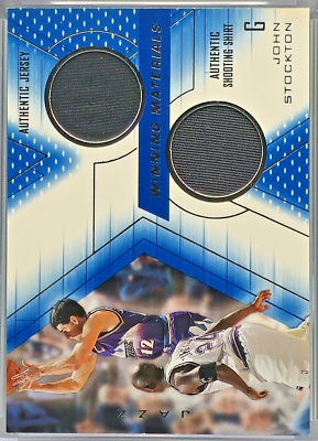 2001-02 Upper Deck John Stockton Winning Materials Game Worn Dual 
