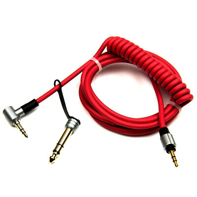 Beats Kopfhörer Ersatz Rot Aux Audio Kabel 3,5 mm bis 6,5 mm Dr Dre Detox