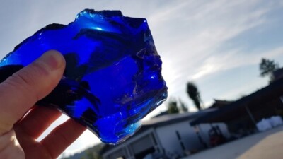 5 kg Gabionenstein Glasstein Glasbrocken Gartendekoration Glass stone 5-10cm 