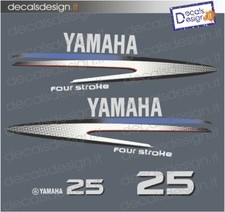 Adesivi calandra motore marino fuoribordo Yamaha 25 cv F25 gommone barca