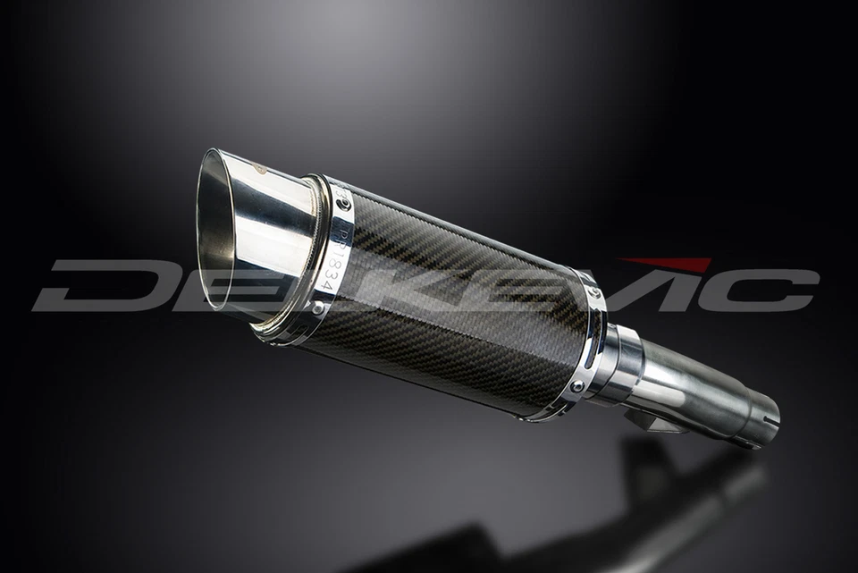 Kit silenciador escape carbono redondo 8" Honda NC700X ABS 2011-2017 Slip On Foto 3 de 4