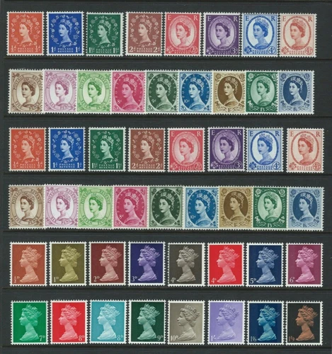 GREAT BRITAIN PRE-DECIMAL DEFINITIVES 1958, 1960 & 1967.  THE 3 SETS UNM/MINT.