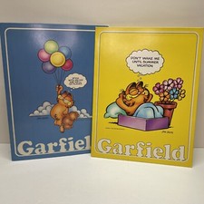 Lot of 2 Vintage 1978 Garfield Mead 2 Pocket Jim Davis School Portfolio Balloons