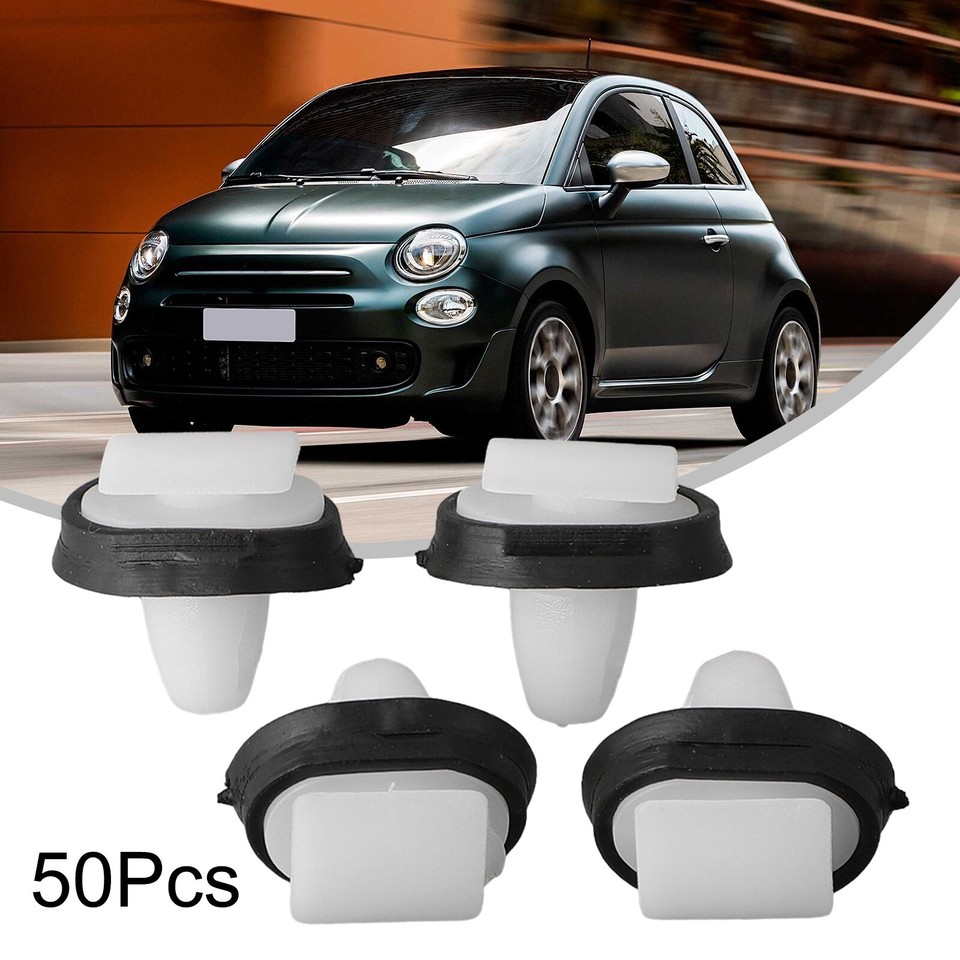 Exterior Door Trim Clips Replacement White + Black Auto Parts Car