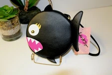Luv Betsey Johnson Coin Purse Wallet Black Fish Piranha NWT 