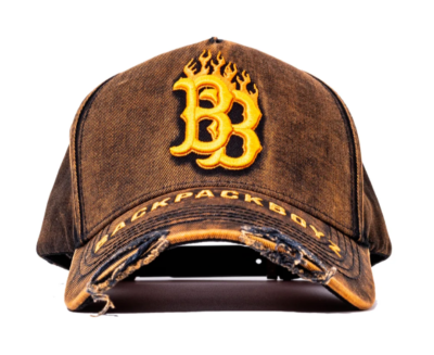 GALLO FINO X BACK PACK BOYZ COLLAB FLAMES SNAPBACK HAT GFBBFLAMES