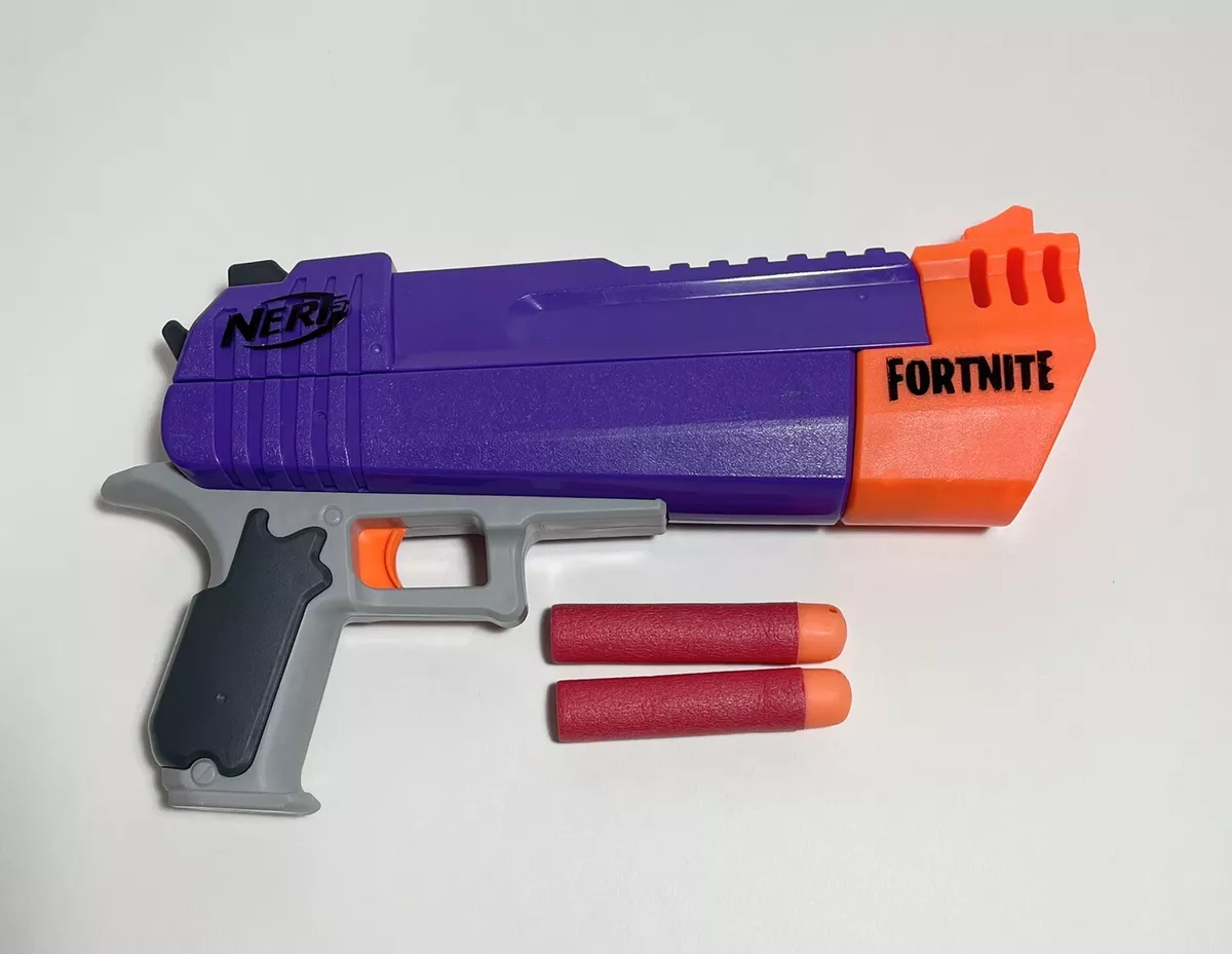 NERF Fortnite HC-E Hand Cannon Desert Eagle Purple Pistol Blaster