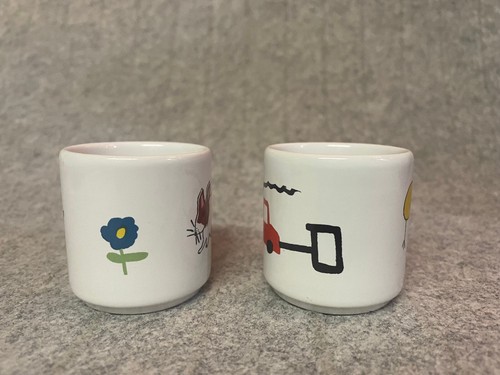 Vintage WADE England Whirlow Hall Farm Trust Egg Cups Set of 2 Tractor Bunny - Picture 2 of 6