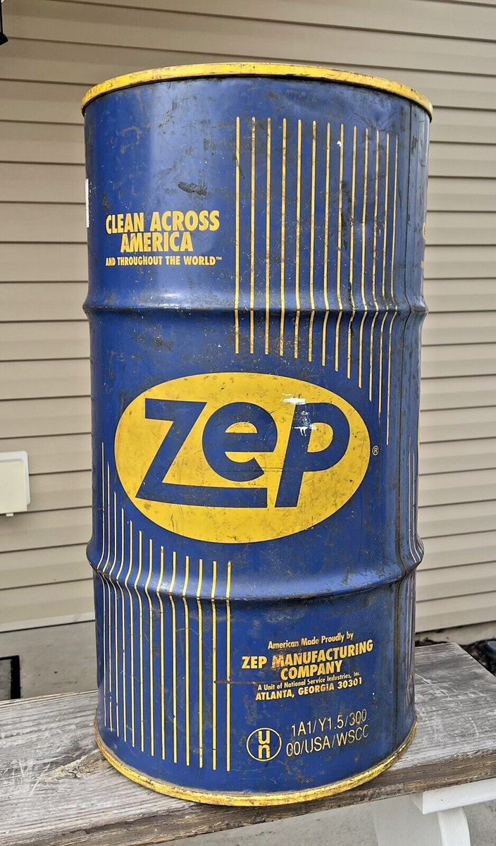 Vintage Zep 20 Gallon Steel Drum Barrel Advertising | eBay