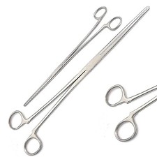 2pc Fishing Set 10"  16" Straight Hemostat Forceps Non-Locking Clamps Stainless