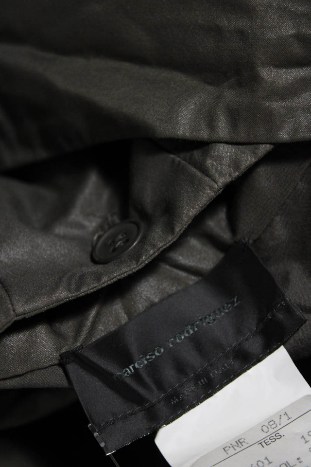 Narciso Rodriguez Womens Double Breasted Hooded Mid Length Jacket Gray